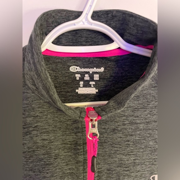Champion Women’s Athletic Jacket in Dark Grey & Pink - Picture 4 of 6